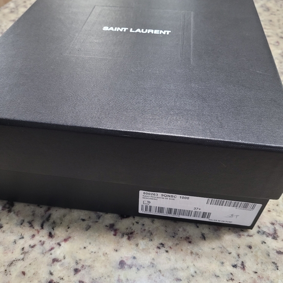 Saint Laurent Black Killer 90 On Pump Satin Ysl Shoe Size 37.5 - Picture 8 of 11